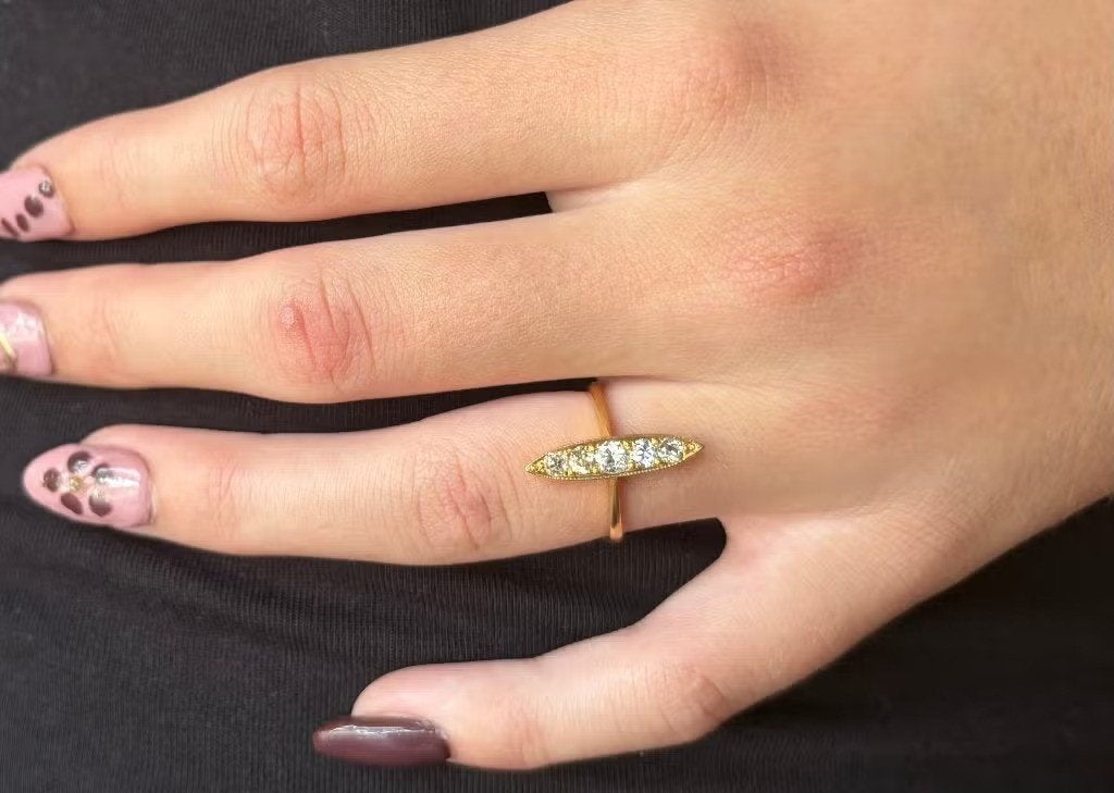 Diamanten 20 karaats gouden luxe dames ring briljant fraai, Ophalen of Verzenden, Zo goed als nieuw, Dame of Heer, Met edelsteen