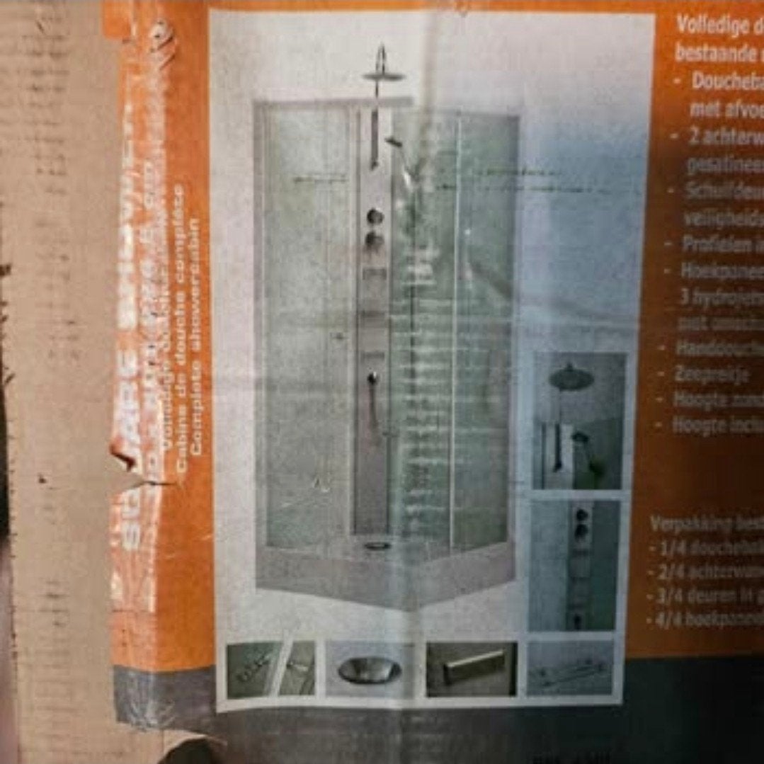 Volledige Douche cabine square shower 80x80 nieuw, Enlèvement, Neuf, Avec douche