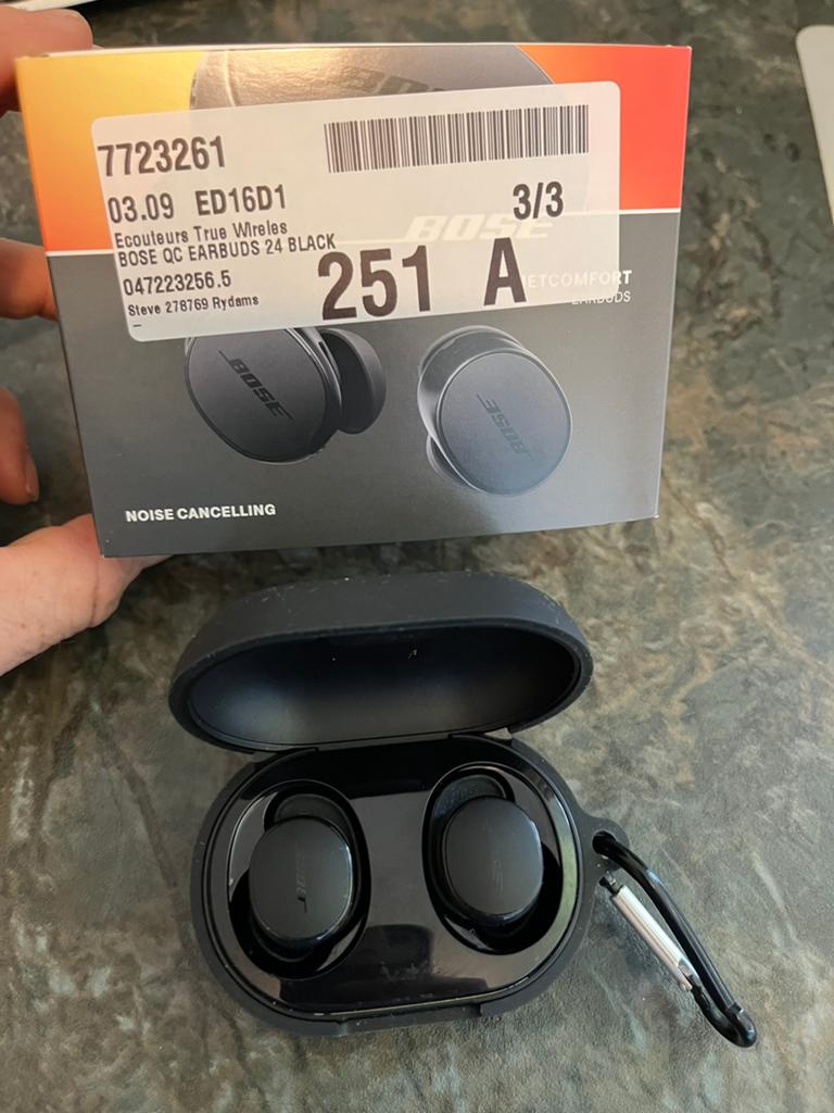 Bose QC earbuds 24 black, Telecommunicatie, Mobiele telefoons | Oordopjes, Ophalen, Zo goed als nieuw, Bose