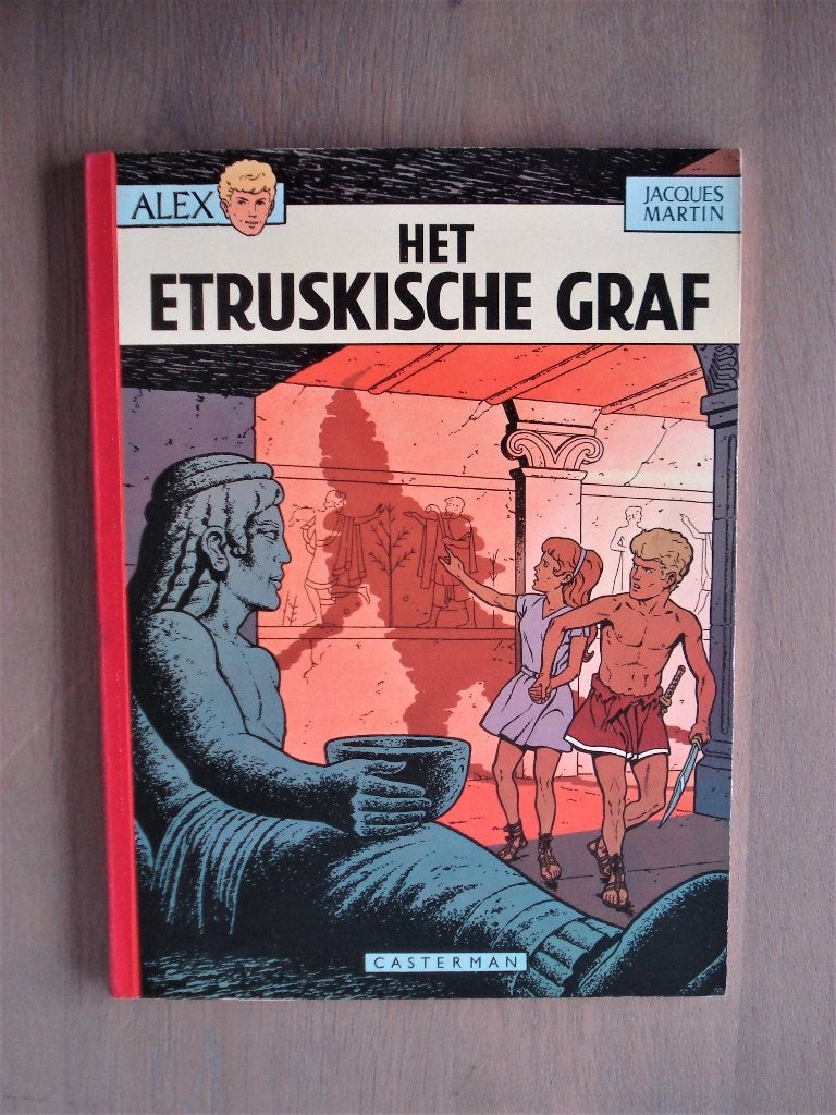 Alex - 8 - Het Etruskische graf - 1ste druk linnen rug -1969, Eén stripboek, Nieuw, Ophalen of Verzenden, Jacques Martin