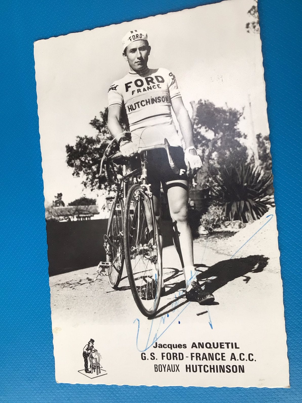 Wielerkaart tem ford jacques anquetil signe, Ophalen of Verzenden, Zo goed als nieuw
