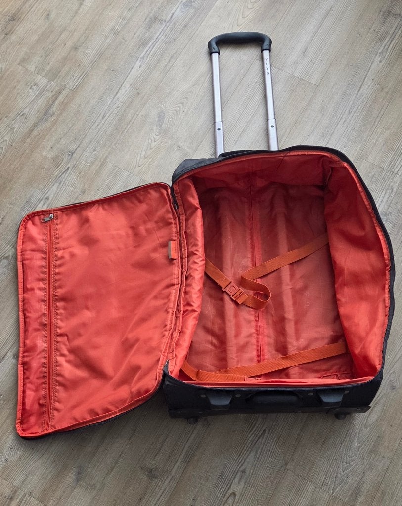 Chariot à valises kaki à 2 roues - LYS Paris, très bon état, 35 à 45 cm, Enlèvement, Utilisé, 50 à 60 cm