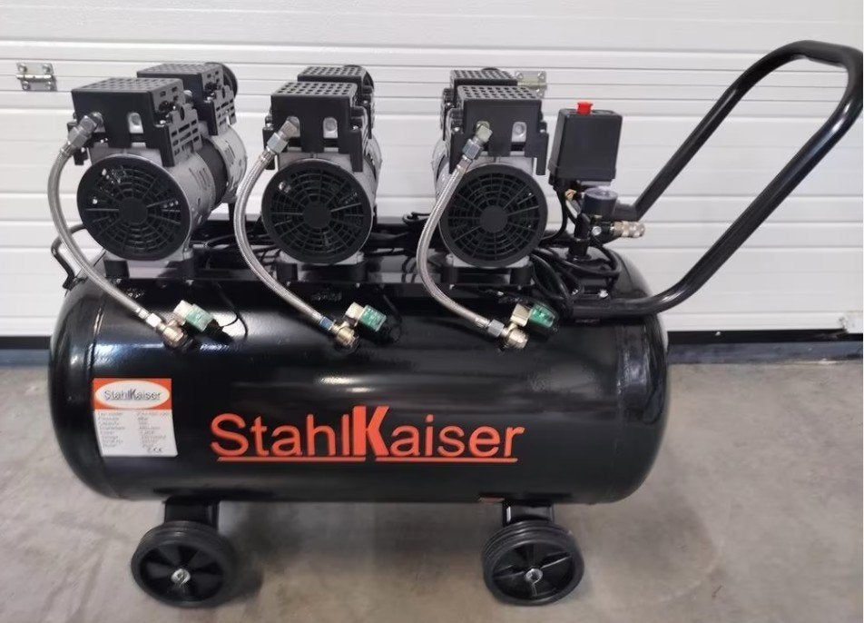 Stahlkaiser stille Olievrije Compressor 100 L 8 Bar .Nieuw!!, Doe-het-zelf en Bouw, Ophalen, Nieuw, 400 tot 800 liter/min, Geluidgedempt