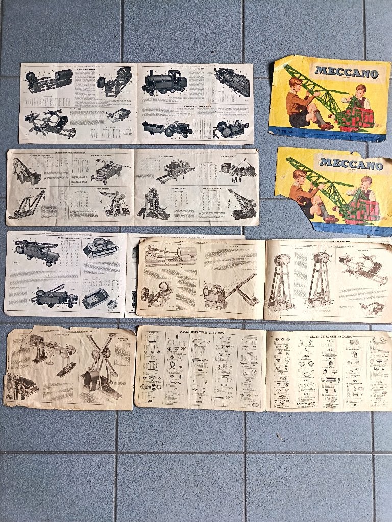 Instructies voor het oude Meccano, Ophalen of Verzenden