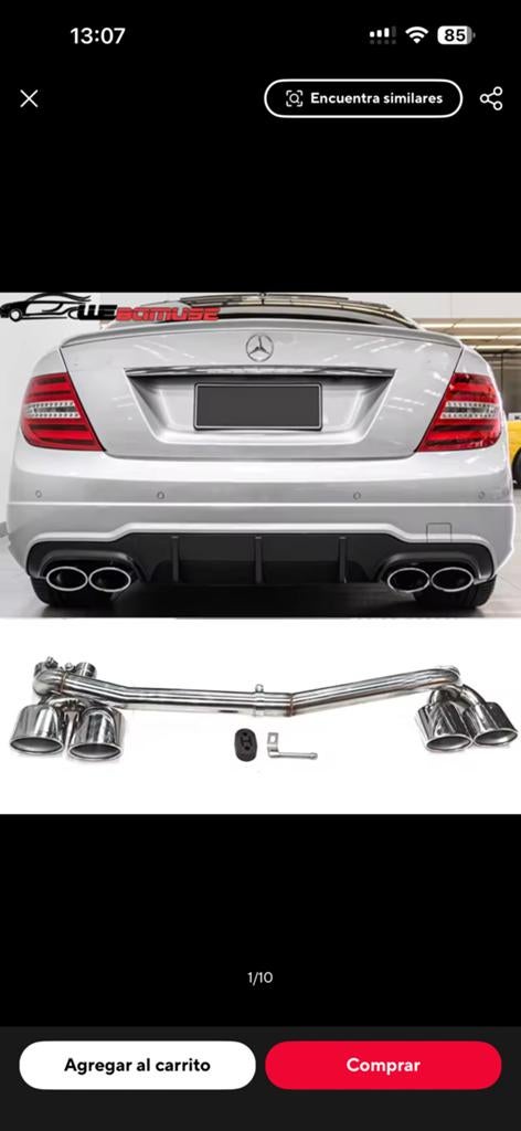 Mercedes C-Klasse W204 C63 AMG Style Uitlaat/Diffuser Nieuw, Ophalen, Mercedes-Benz