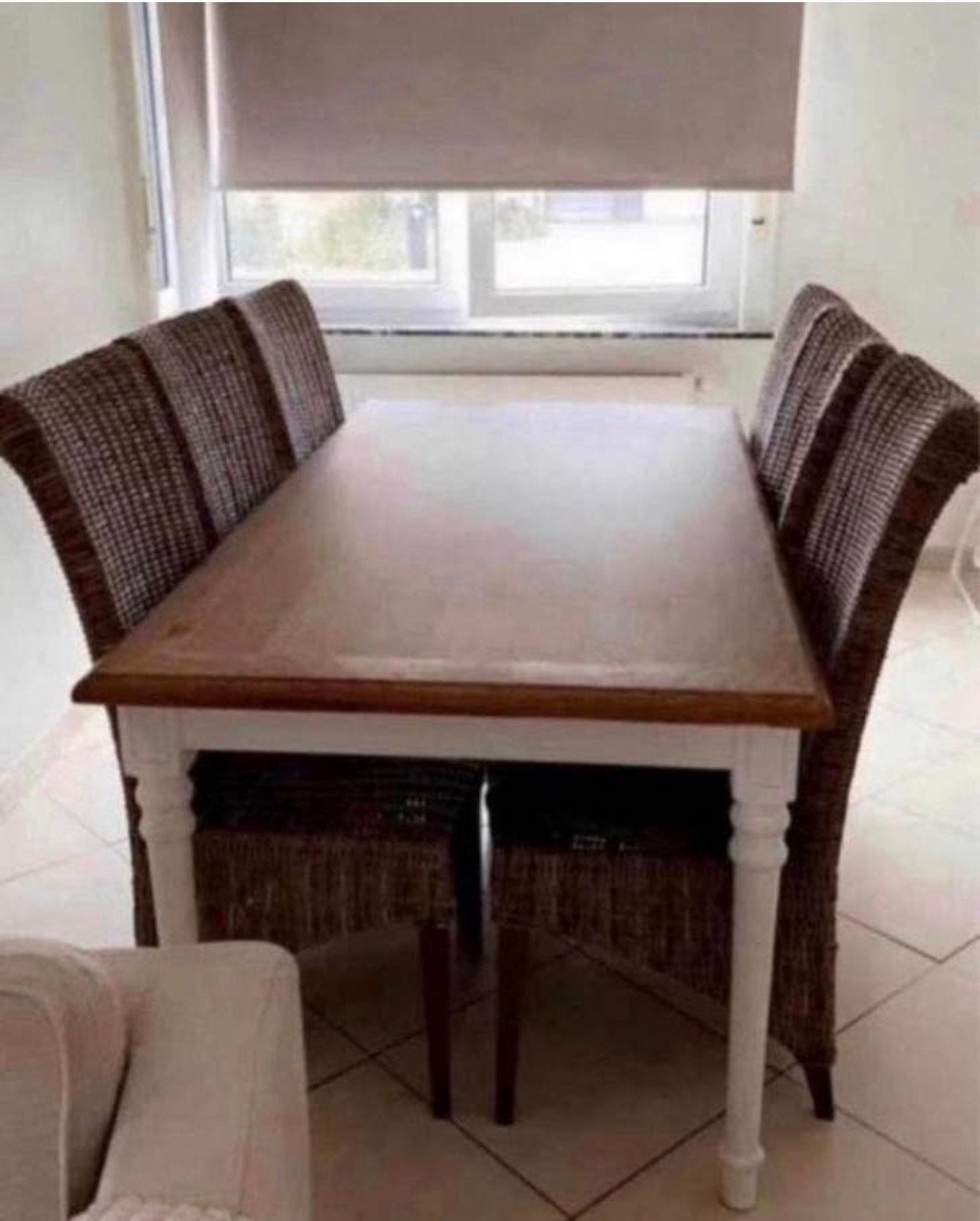 6 rieten stoelen, Huis en Inrichting, Complete eetkamers, Ophalen, Zo goed als nieuw