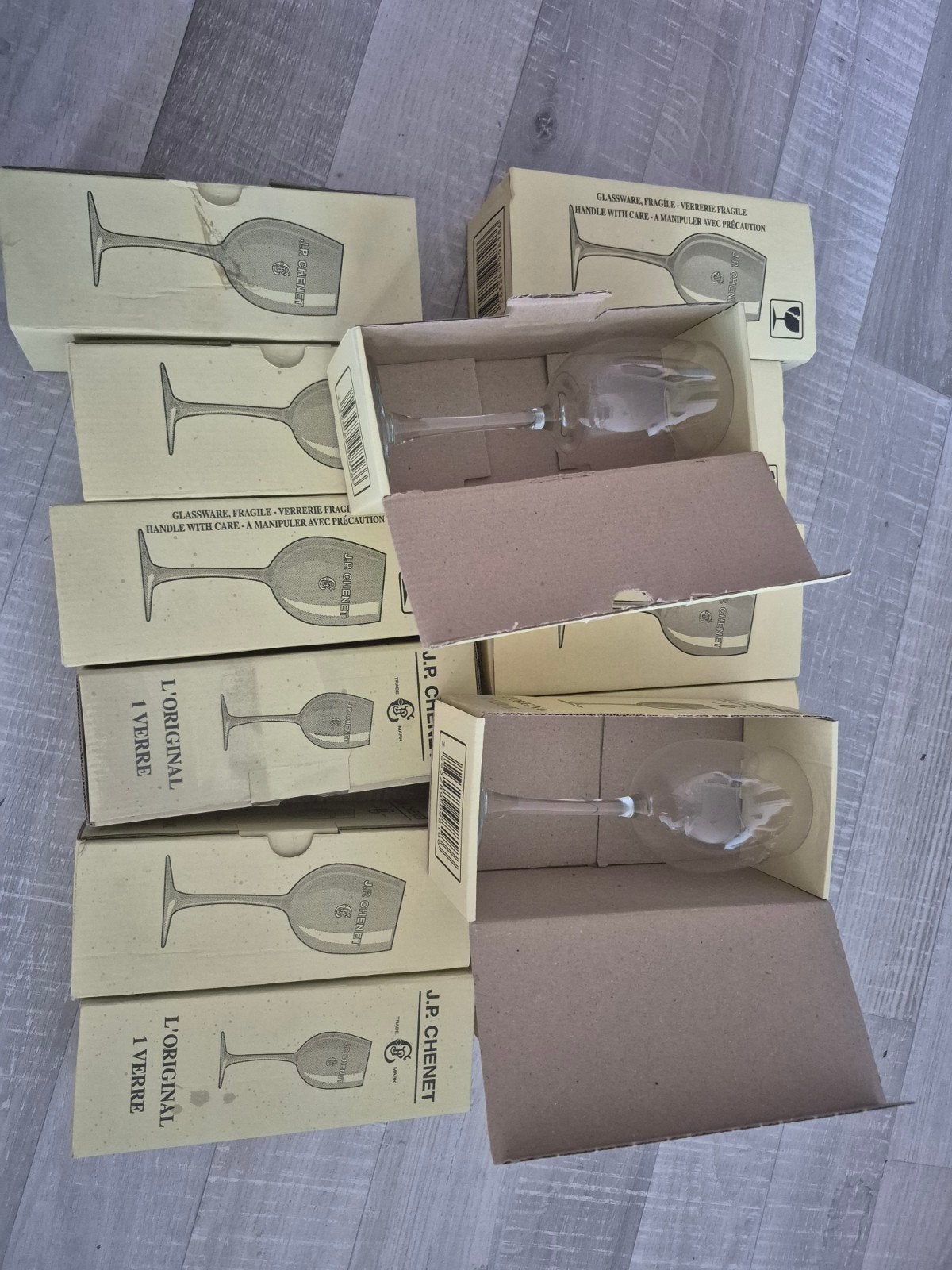 Lot de verre  JP chenet, Ophalen