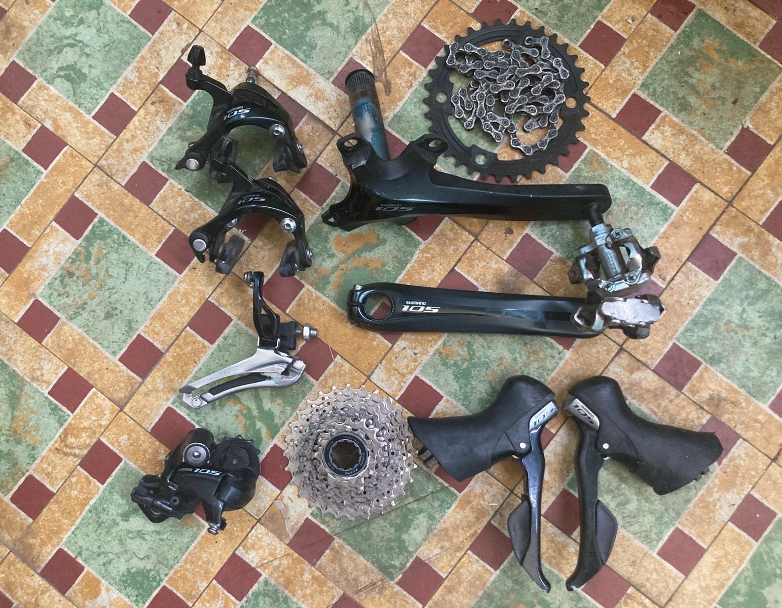 Groepset shimano 105 koersfiets, Ophalen of Verzenden, Gebruikt, Racefiets, Overige typen
