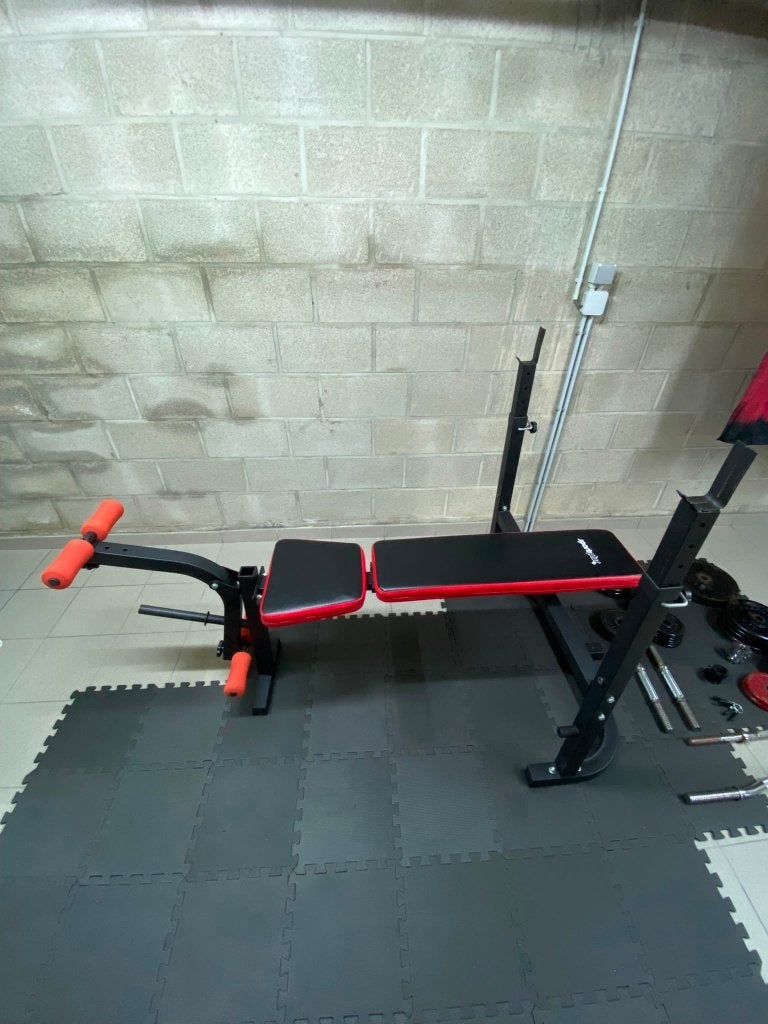 Complete fitness / Home gym, Sport en Fitness, Ophalen, Zo goed als nieuw, Armen, Fitnessbank