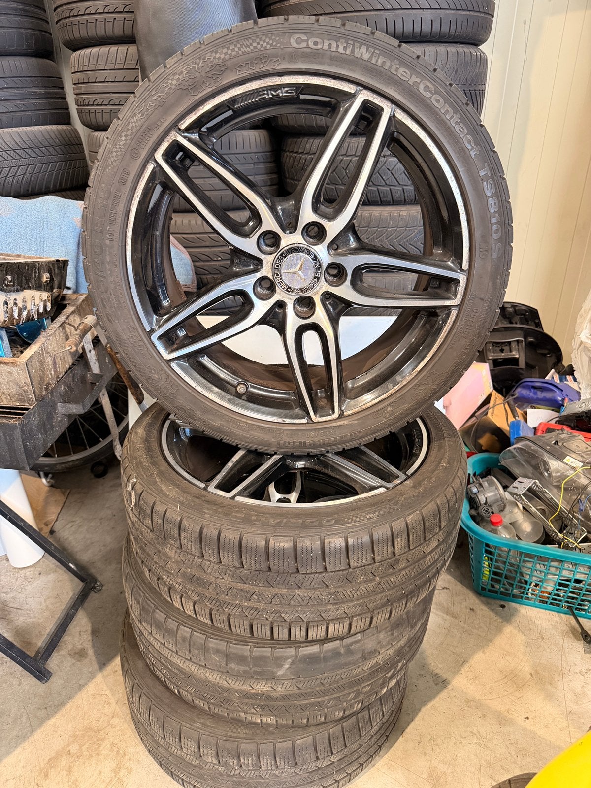 Mercedes amg 18” velgen 225/40/18, Enlèvement, Pneu(s)