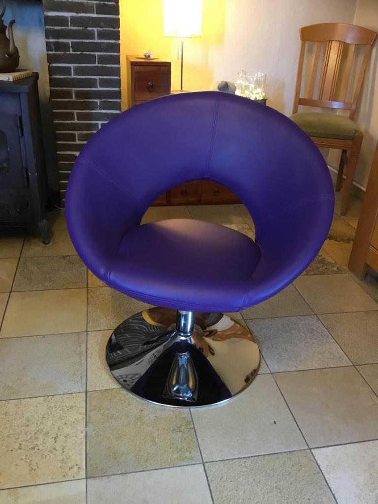 Fauteuil original déco vintage, Maison & Meubles, Fauteuils, Enlèvement, Comme neuf, Cuir