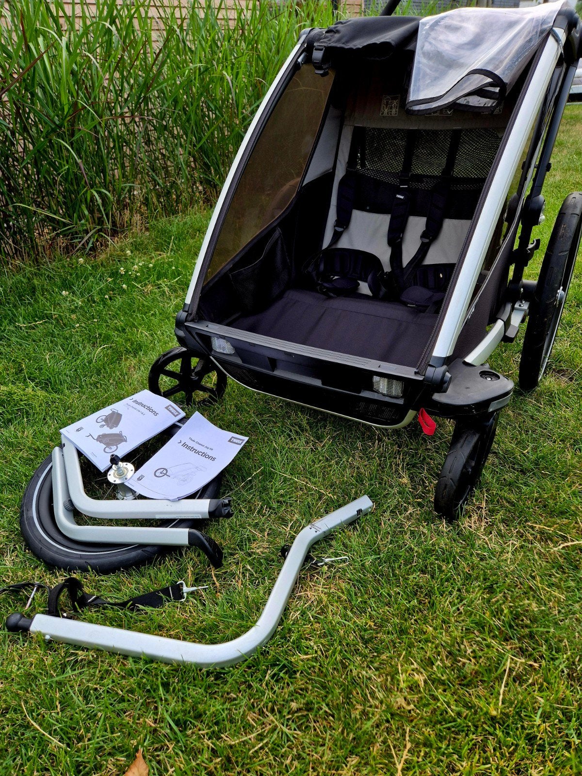 Thule Chariot Lite 2 – Zeer goed onderhouden met loopwiel, Ophalen, Opvouwbaar