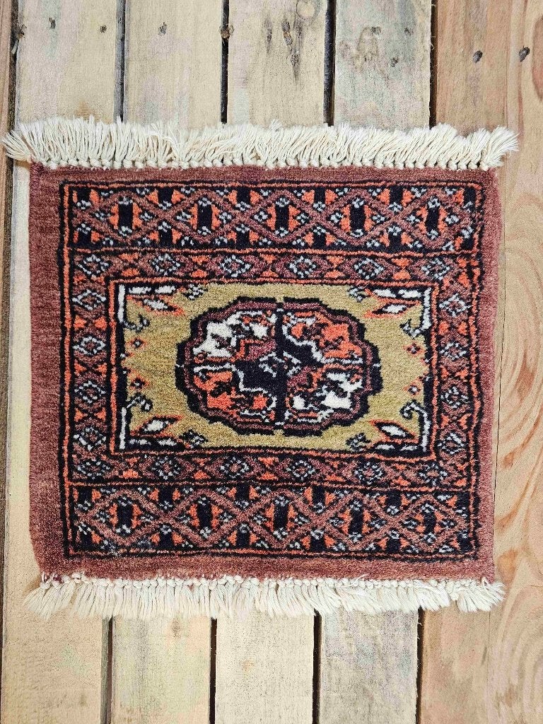 Oosters tapijtje 30/30 cm, Ophalen of Verzenden, Gebruikt, Meerkleurig, Oosters
