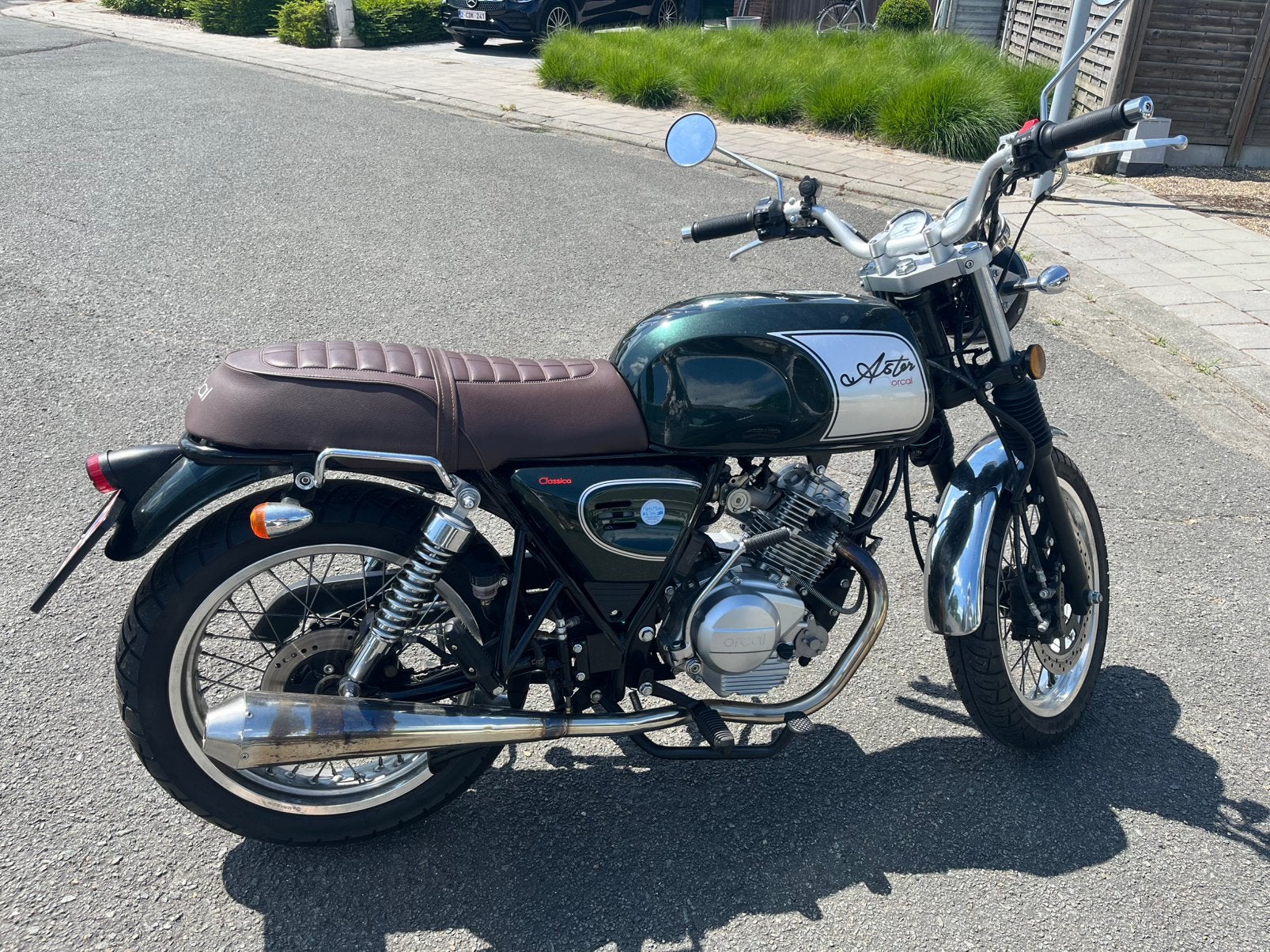 Orcal astor retro caféracer motorfiets 125 cc, Fietsen en Brommers, Brommers | Overige merken, Ophalen, Zo goed als nieuw