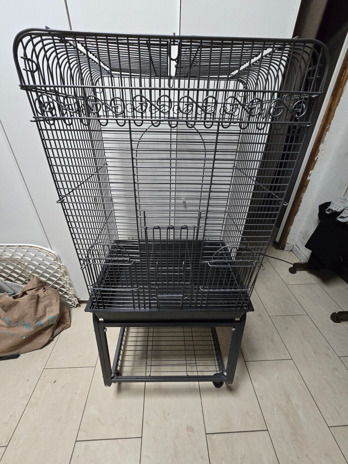Cage oiseau, Enlèvement, Comme neuf, Métal, Cage à oiseaux