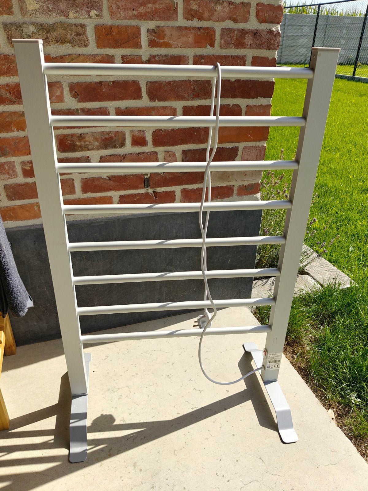 Handdoekradiator elektrisch Quigg, Ophalen, Radiator, Minder dan 60 cm, Zo goed als nieuw