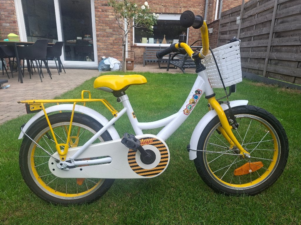 Meisjesfiets Maja de bij. 16 inch, Ophalen, Zo goed als nieuw, Terugtraprem, 16 inch