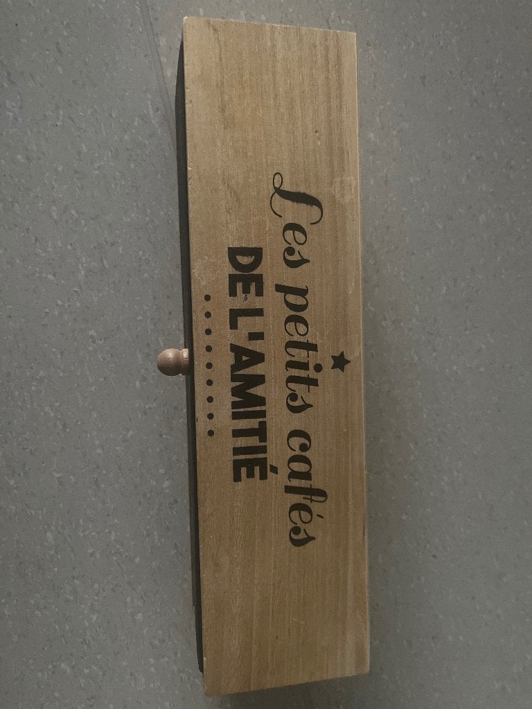 Boîte à café en bois, Moins de 25 cm, Beige, Moins de 100 cm, Enlèvement