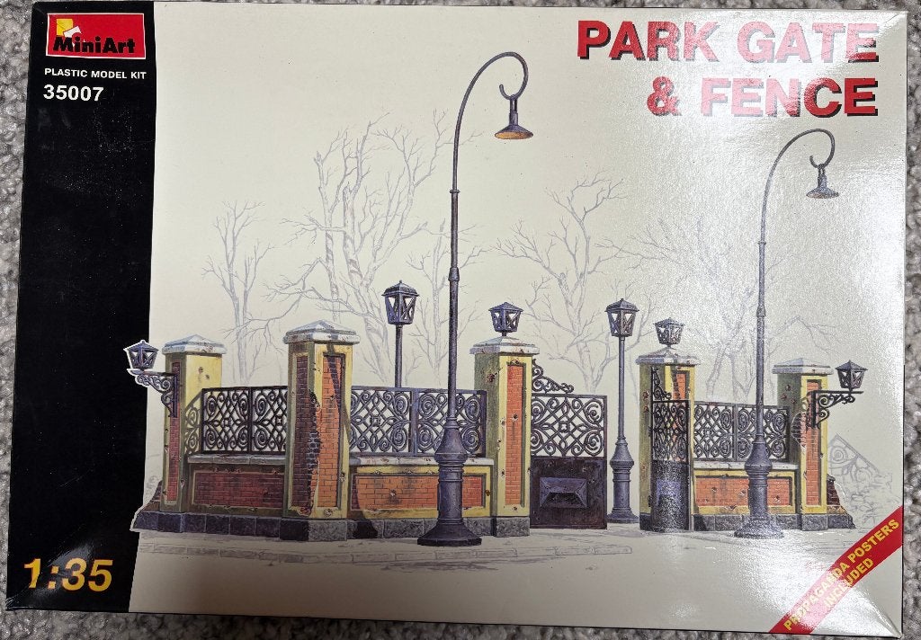 Miniart 35007 Park & Fence, Ophalen of Verzenden, Nieuw, 1:35 tot 1:50, Diorama