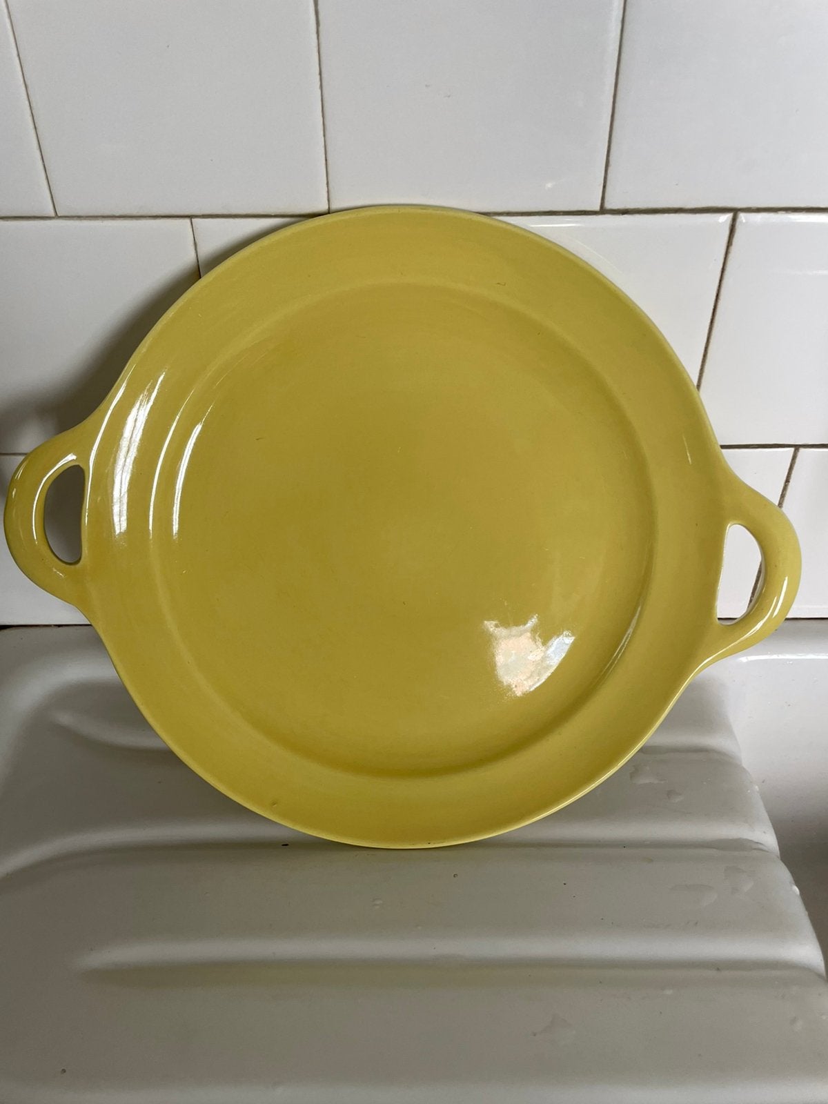 Boch retro jaune - plat a gateau, Enlèvement