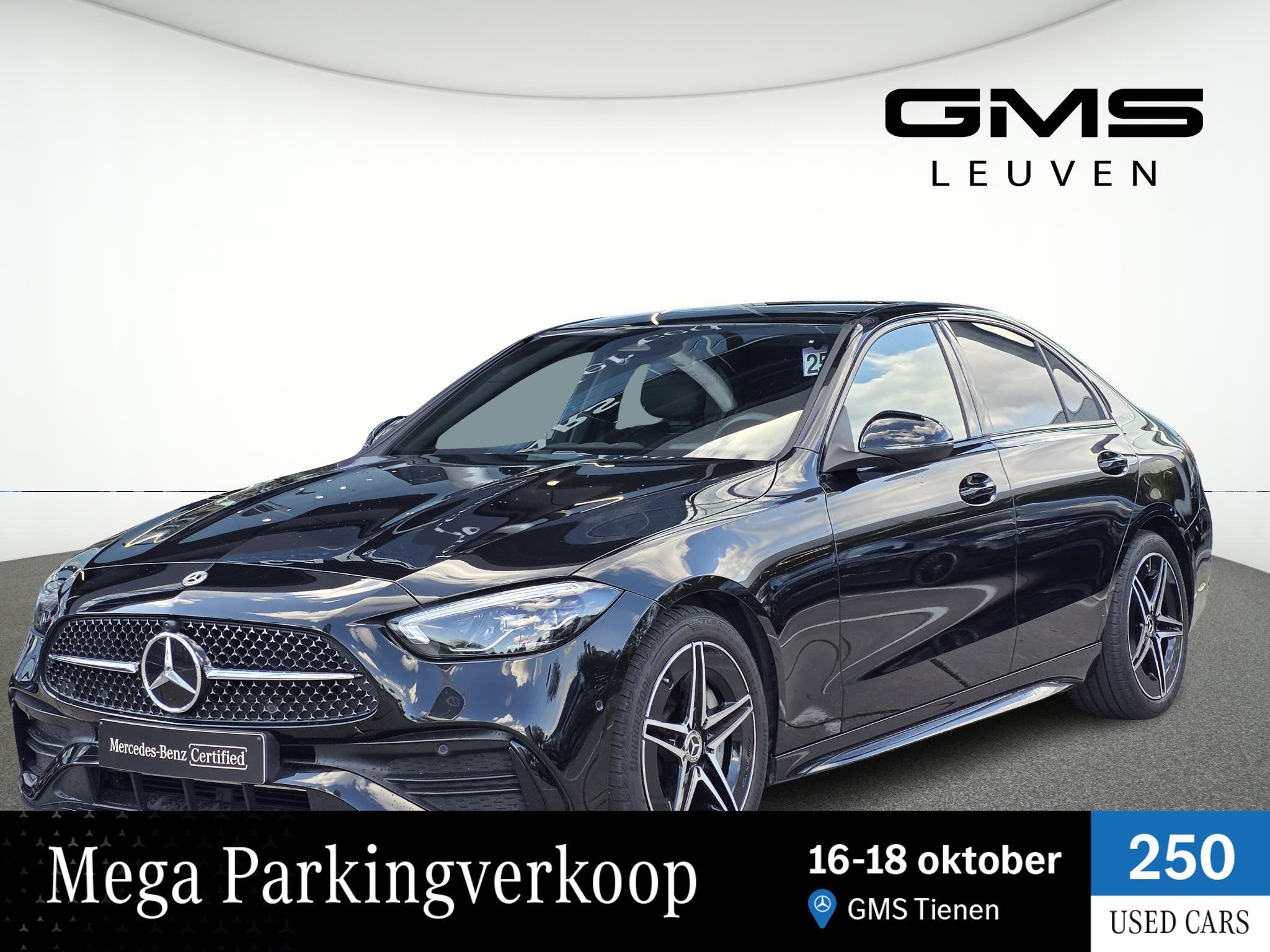 Mercedes-Benz C-Klasse Berline C 180 AMG Line, Auto's, Automaat, 4 deurs, 4 cilinders, Zwart