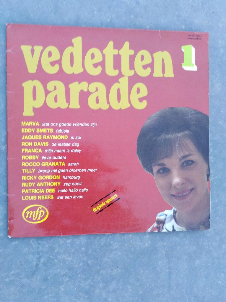 LP Vedettenparade 1 met Eddy Smets, Franca, Marva, Tilly, .., Ophalen of Verzenden