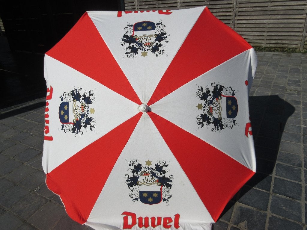 Duvel parasol paraplu Moortgat  (3), Verzamelen, Ophalen, Gebruikt, Overige typen, Duvel