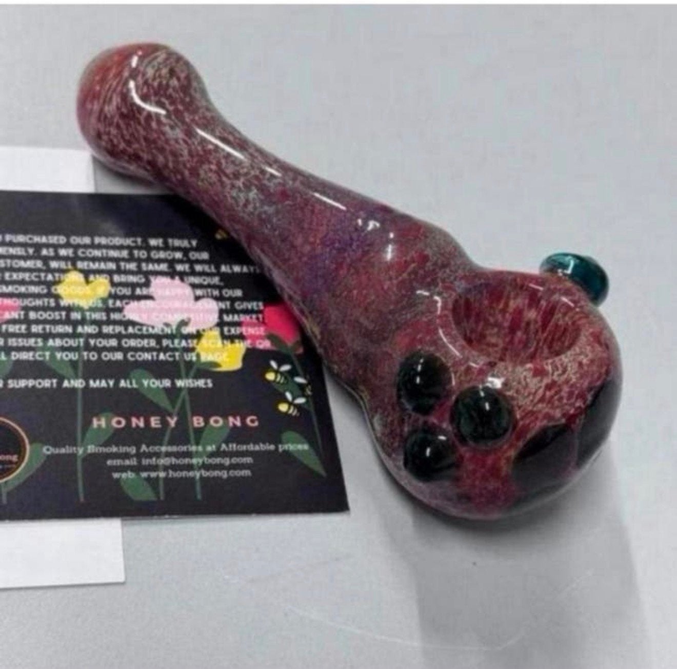 Honey Bong sherlock glazen pijp waterpijp glas handgeblazen, Ophalen of Verzenden, Nieuw, (Water)pijp