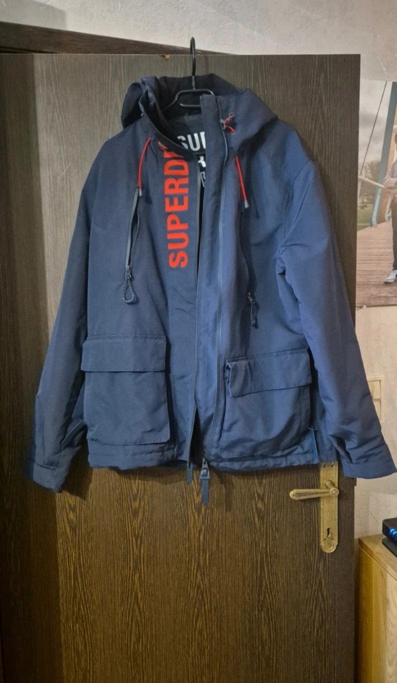 jas super dry, Blauw, SuperDry, Maat 56/58 (XL), Ophalen of Verzenden