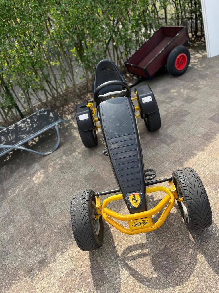 Berg go cart met aanhangwagen, Ophalen, Berg