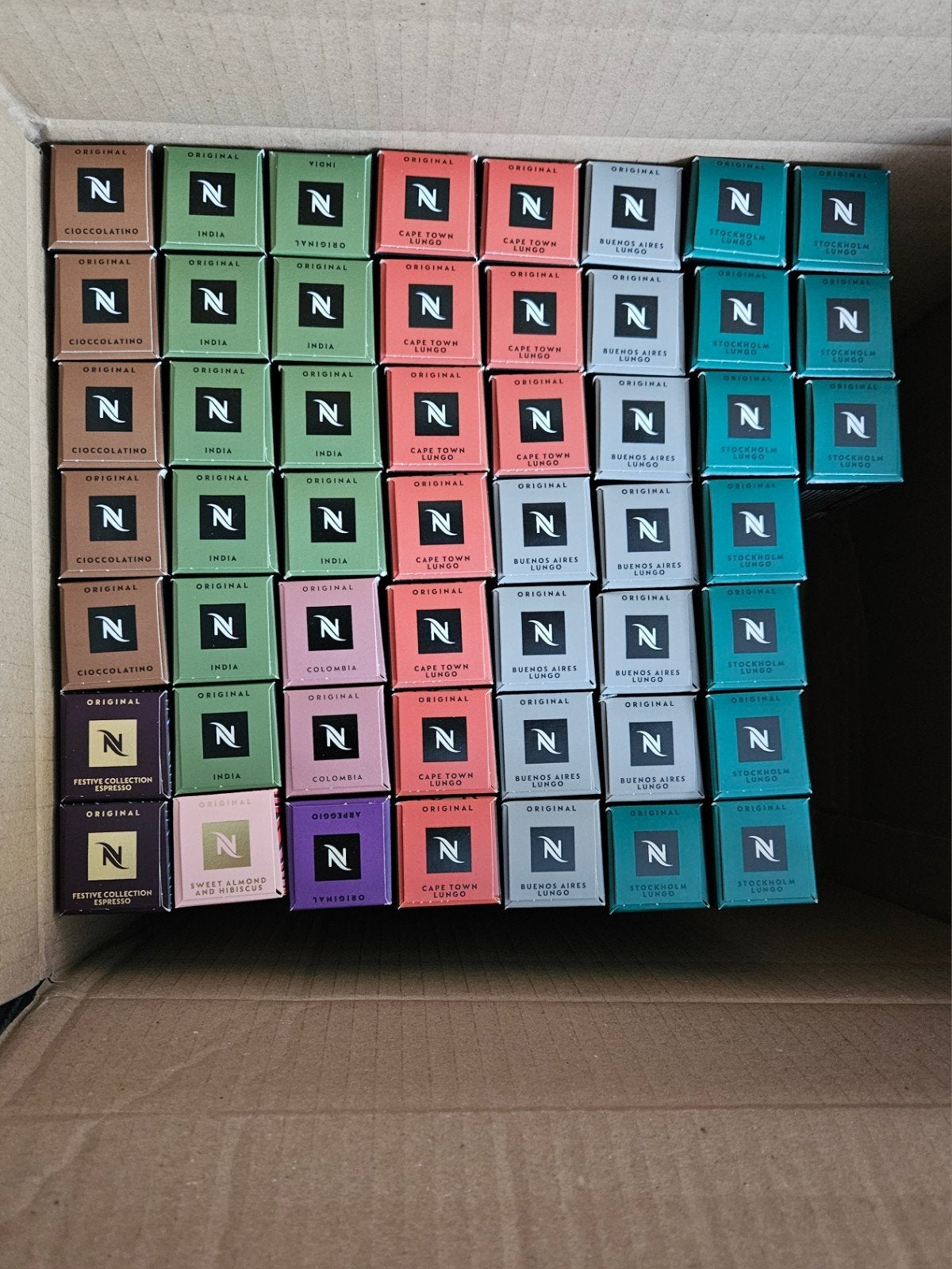 Lot 52 boîtes (520 capsules) Nespresso Original -50% (140€), Electroménager, Accessoires de machine à café, Neuf, Enlèvement, Nespresso