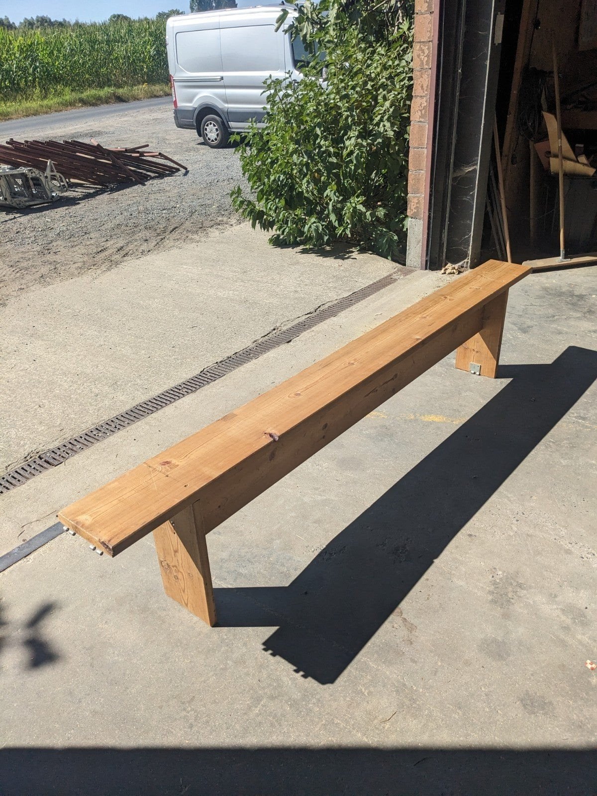 Oude houten banken, Ophalen, Gebruikt, 180 tot 250 cm, Hardhout