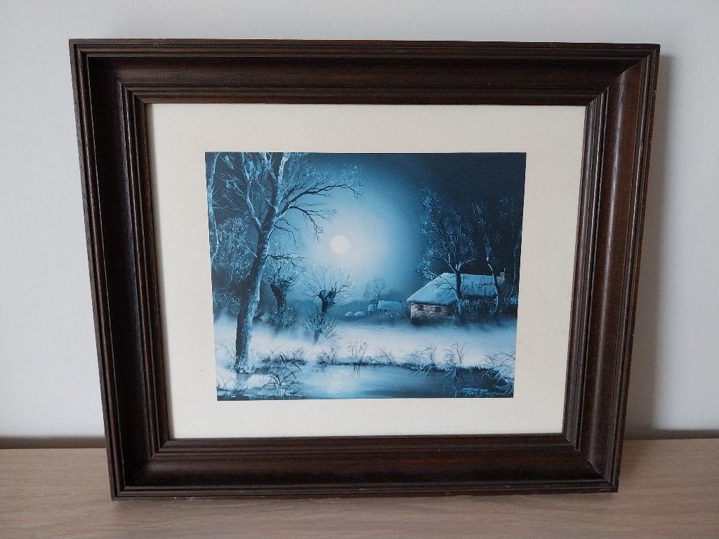 schilderij, Antiek en Kunst, Ophalen, Paneel, Achter glas, Overige technieken