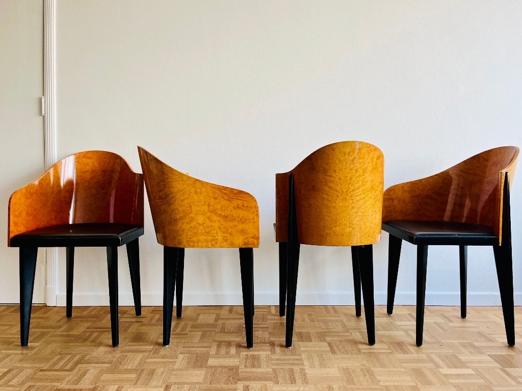 4 x Chaises Toscana, Saporiti, Enlèvement, Utilisé, Postmodern Italiaans Design, Noir