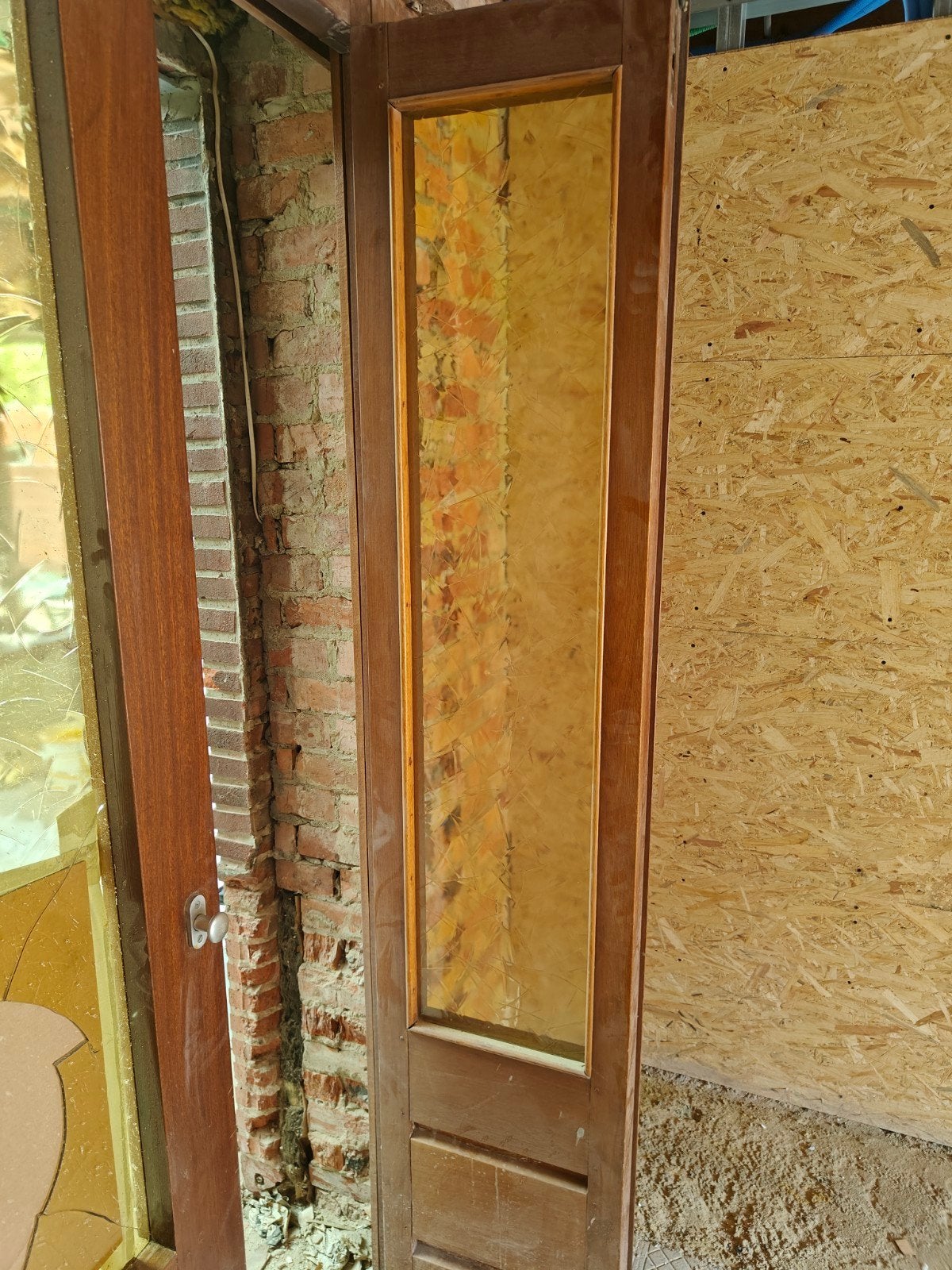 schuifdeur uit massief hout, Huis en Inrichting, Woonaccessoires | Kamerschermen, Ophalen, Gebruikt