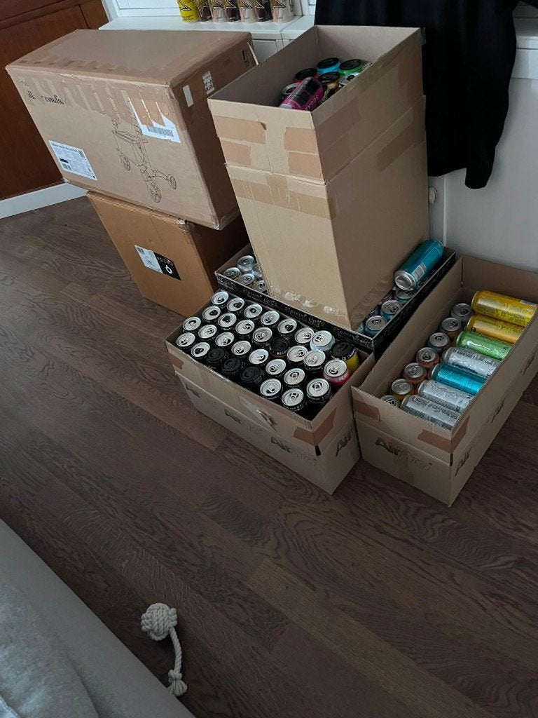 426 Energy drink blikken, Verzamelen, Blikken, Ophalen, Zo goed als nieuw, Overige, Overige merken