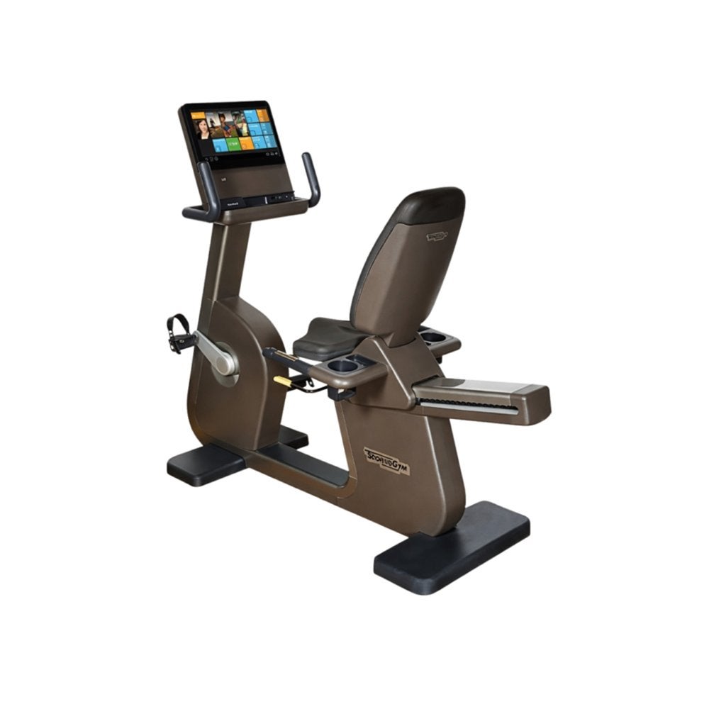 Technogym – Recline Artis Unity – Recumbent Bike – Grey, Sport en Fitness, Ophalen of Verzenden, Zo goed als nieuw, Armen
