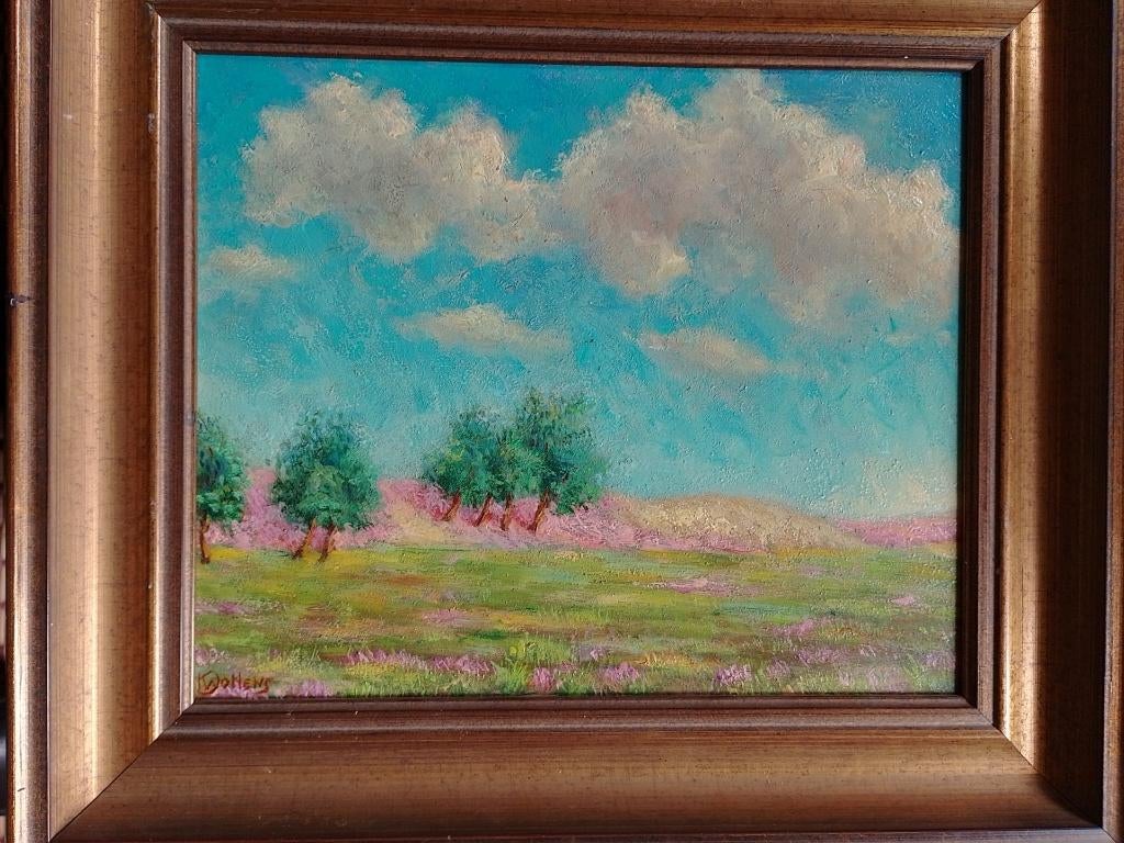 Karel Wollens  1912 - 1995   Landschap, Envoi