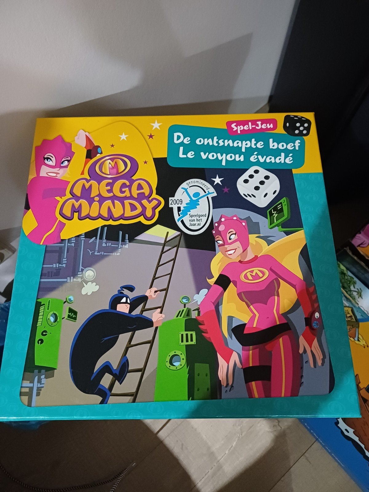 Mega Mindy bordspel, Trois ou quatre joueurs, Enlèvement, Comme neuf, Studio 100