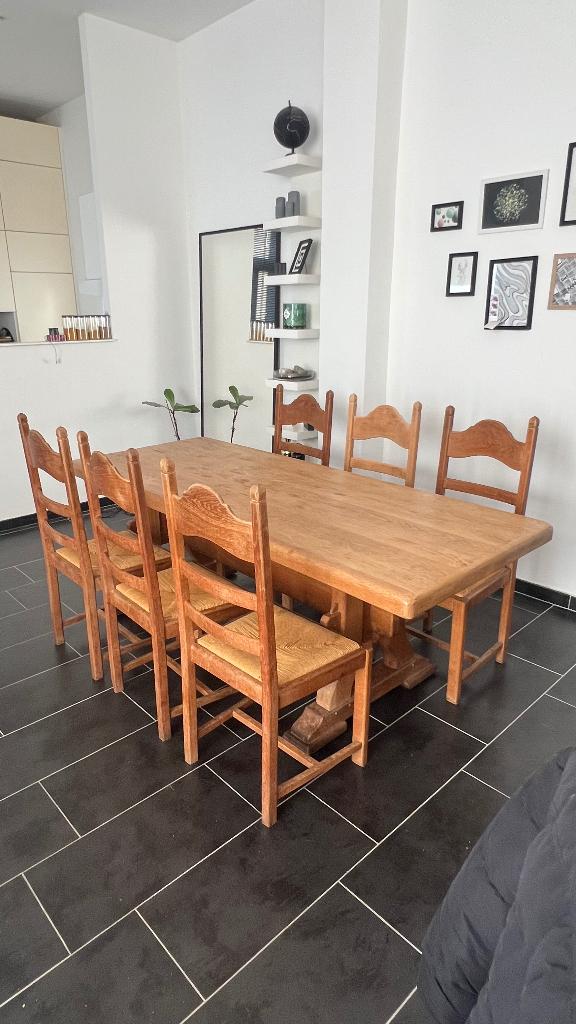 Salle à manger, Vintage, 4 à 6 chaises, Enlèvement, Utilisé