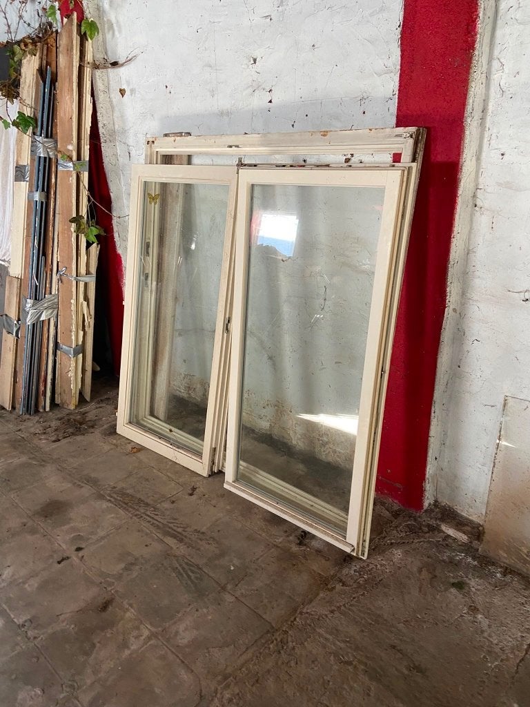 Houten raam, dubbel glas, Doe-het-zelf en Bouw, Ophalen, Gebruikt, 160 cm of meer, Dubbelglas