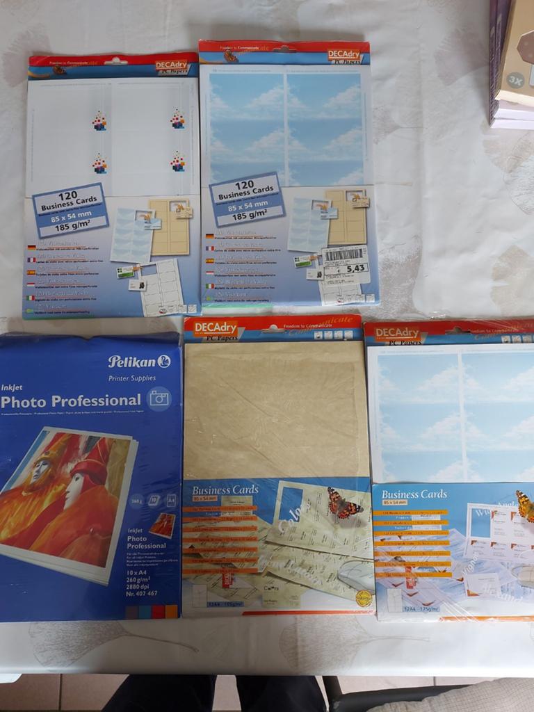 Papiers créations cartes de visite, Collections, Enlèvement ou Envoi