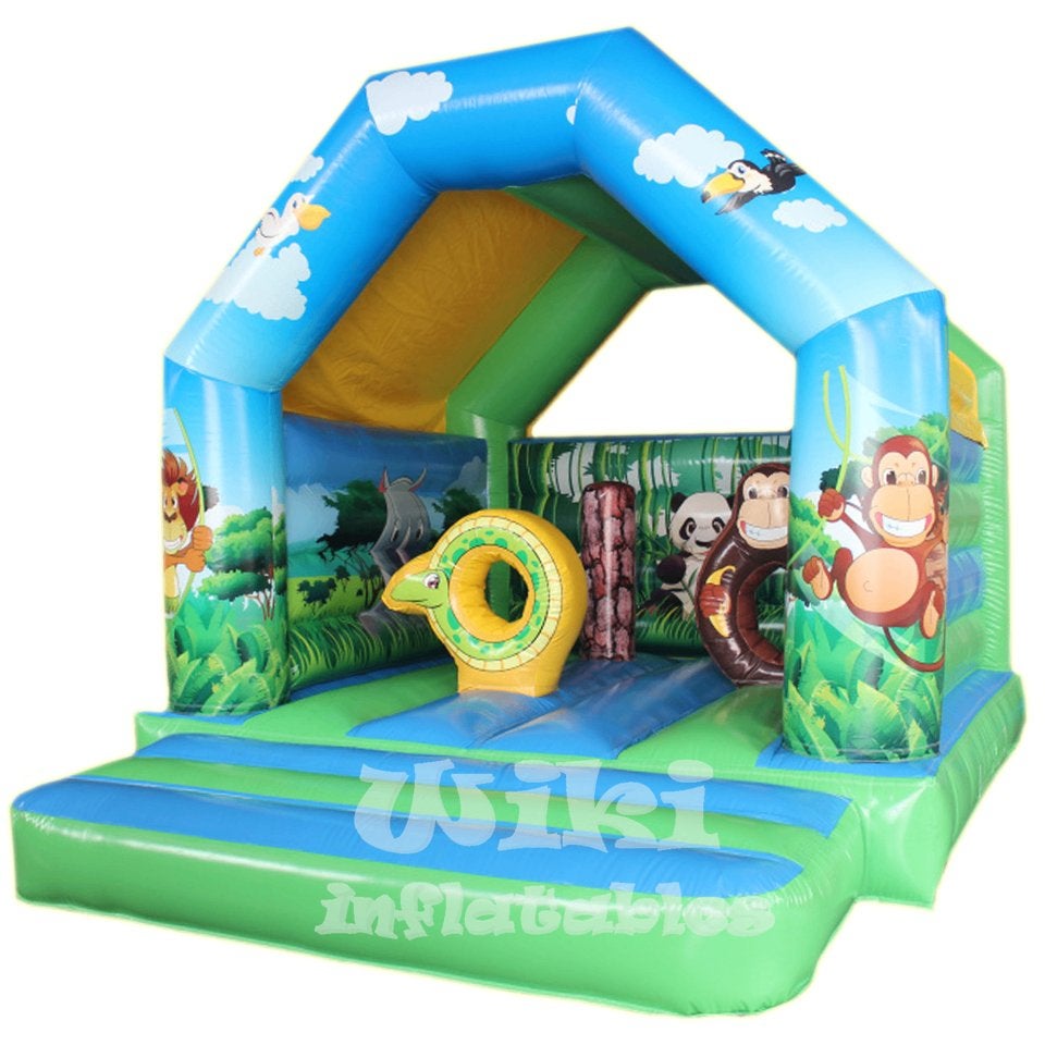 Boek uw springkasteel jungle voor tuin feesten, Enlèvement, Comme neuf
