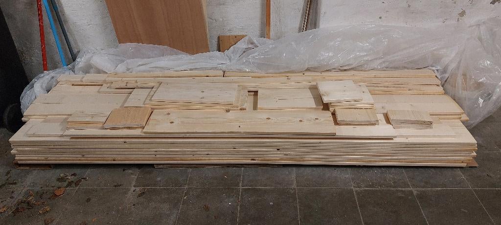 Planches en pin neuves - 255 cm - lot de 25., Bricolage & Construction, Bois & Planches, Neuf, Planche, 250 à 300 cm, Pin