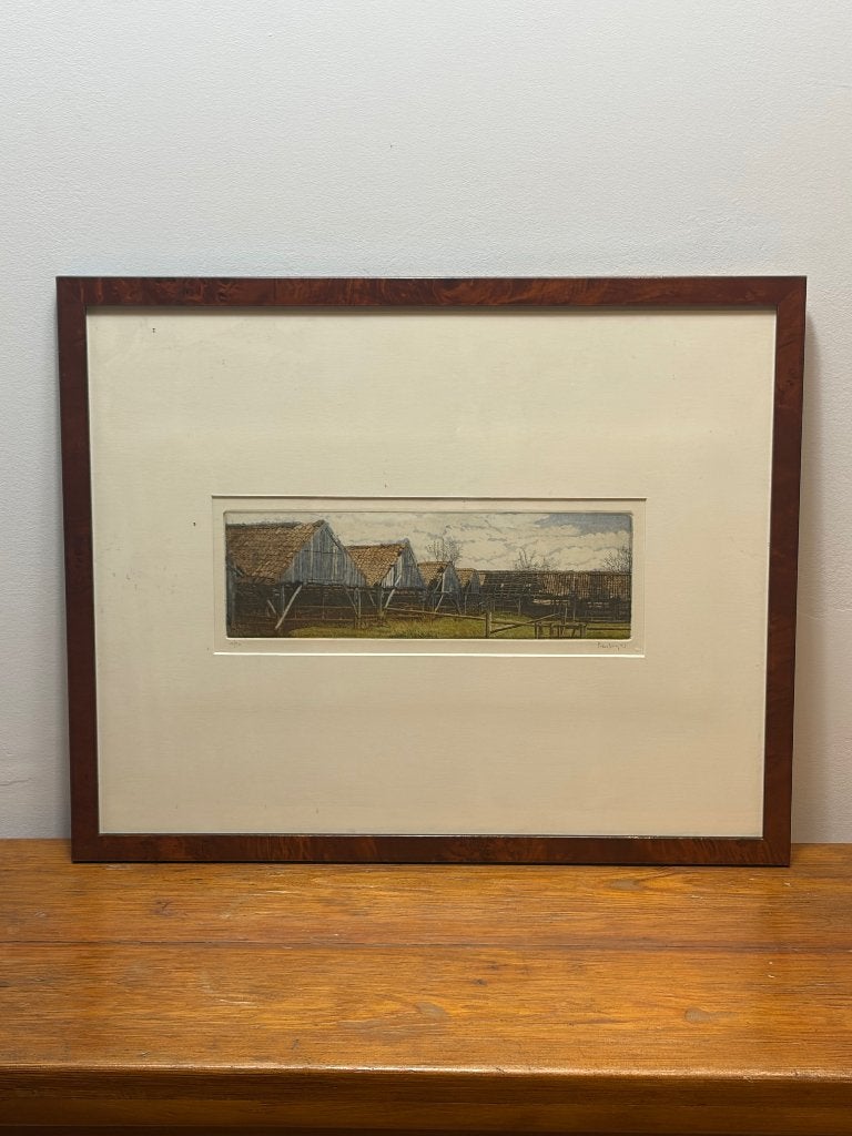 Genummerde Kleurenets 1993 - Praetery - Oplage 4/30, Ophalen of Verzenden, Achter glas, Landschap