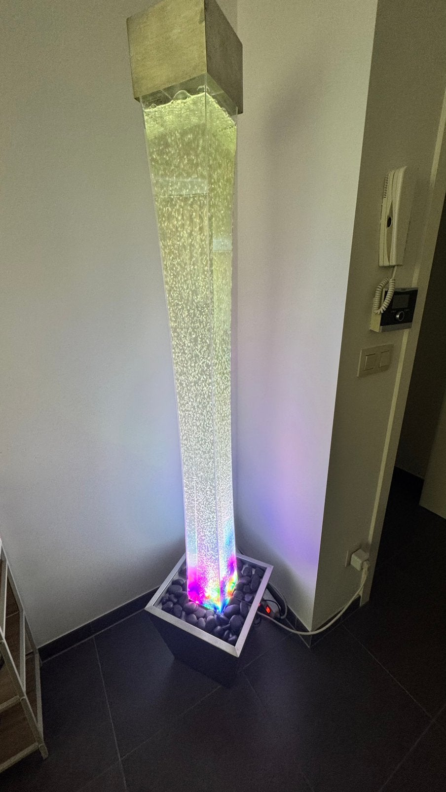Mooie bubbel lamp met verlichting, Met afstandsbediening, Ophalen, Zo goed als nieuw, Blauw