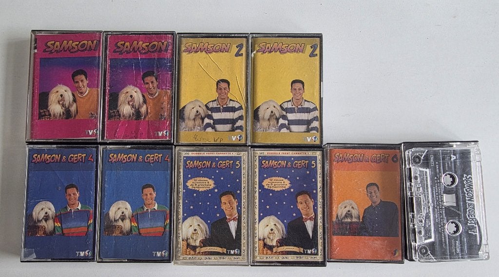 Cassetterecorder met 10 Samson & Gert muziekcassettes, Cd's en Dvd's, Cassettebandjes, Ophalen of Verzenden