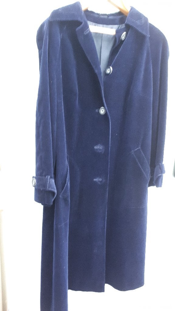 heel mooie dames mantel jas donkerblauw velours, Ophalen