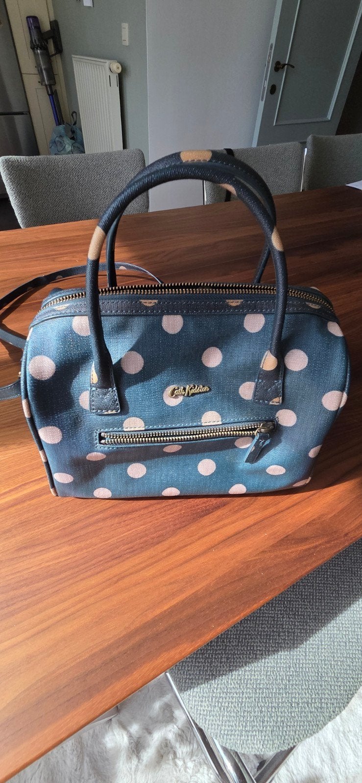 Sac à main Cath Kidston - vert à pois beiges, Enlèvement ou Envoi, Beige