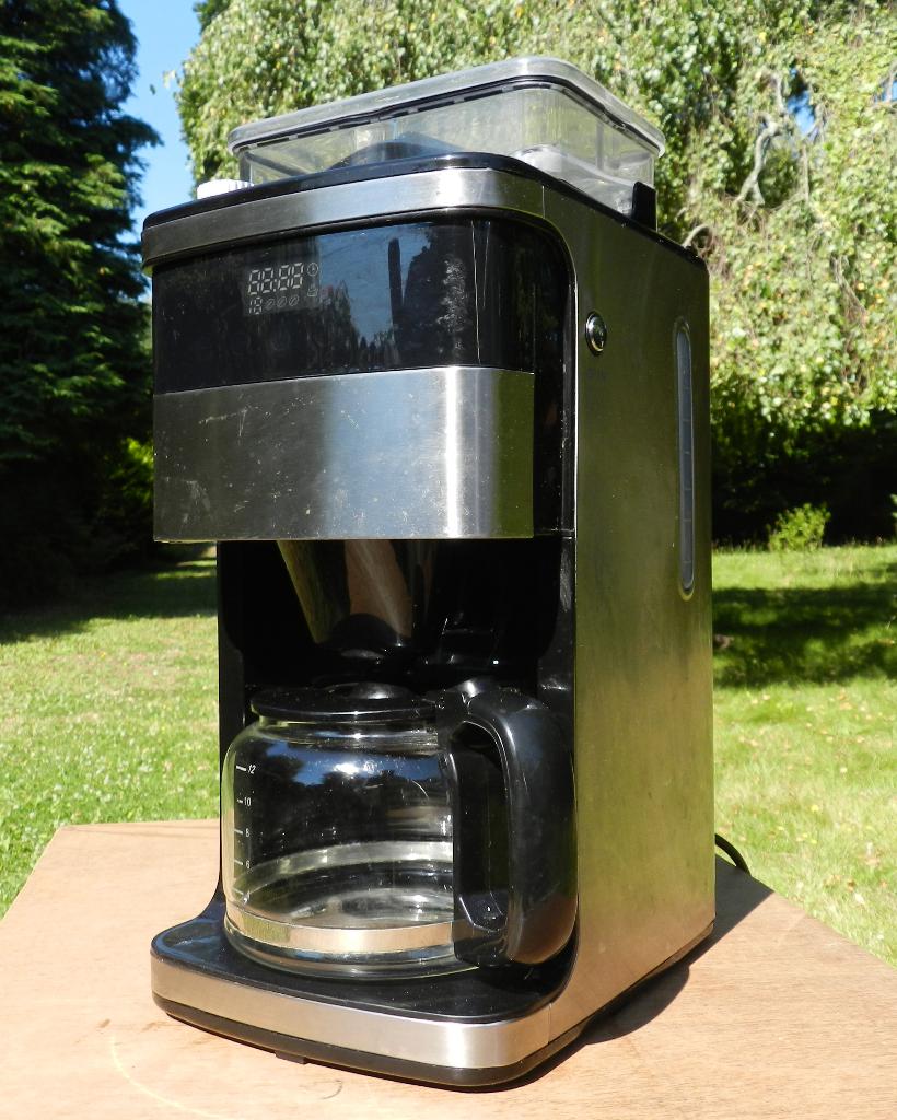 Cafetière électrique avec moulin, Enlèvement ou Envoi, Café en grains, Comme neuf, 4 à 10 tasses